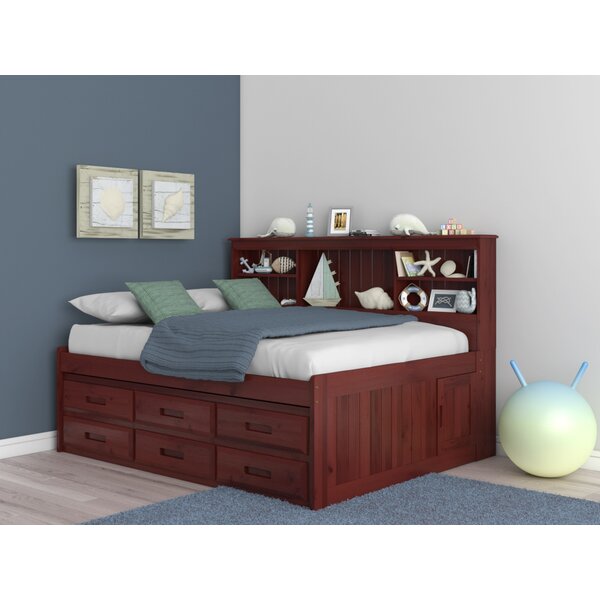 Viv + Rae Iron Acton 6 Drawer Solid Wood Daybed with Bookcase by Viv